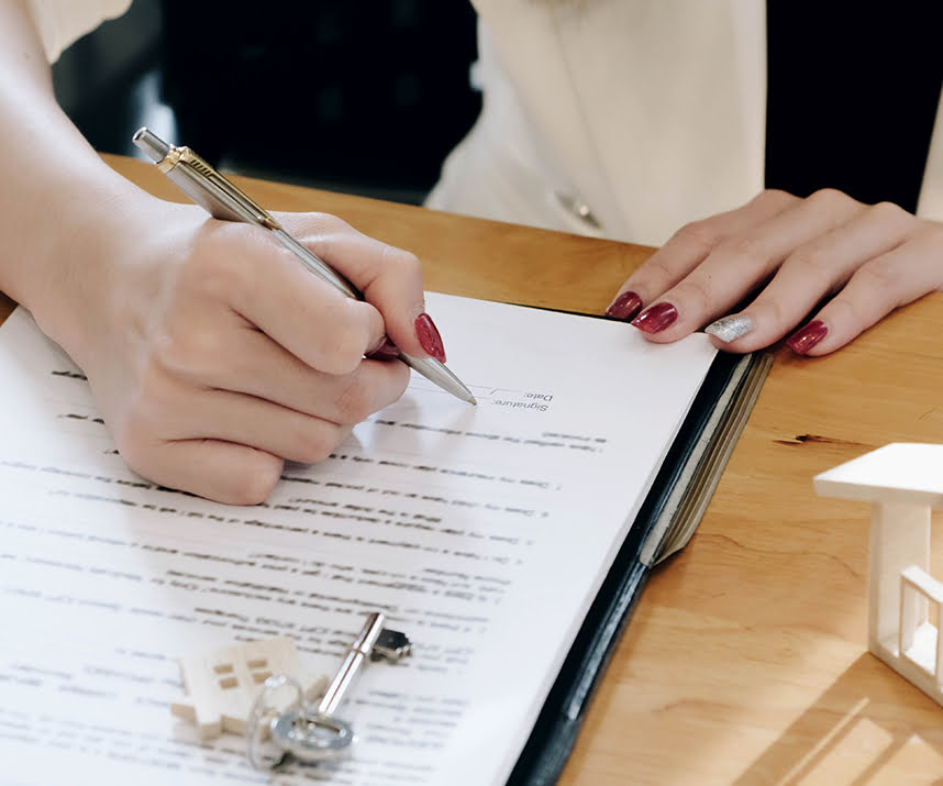 Woman Signing Contract
